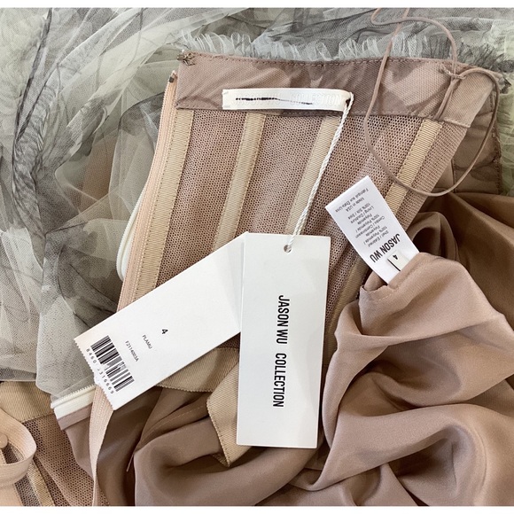 JASON WU COLLECTION OZABU FLORAL STRAPLESS TULLE GOWN - Picture 8 of 8